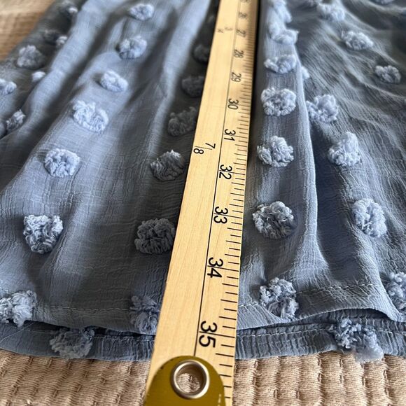 Listicle Swiss Dot Maternity Dress Large Babydoll Smocked Square Neck Chiffon - Picture 12 of 15